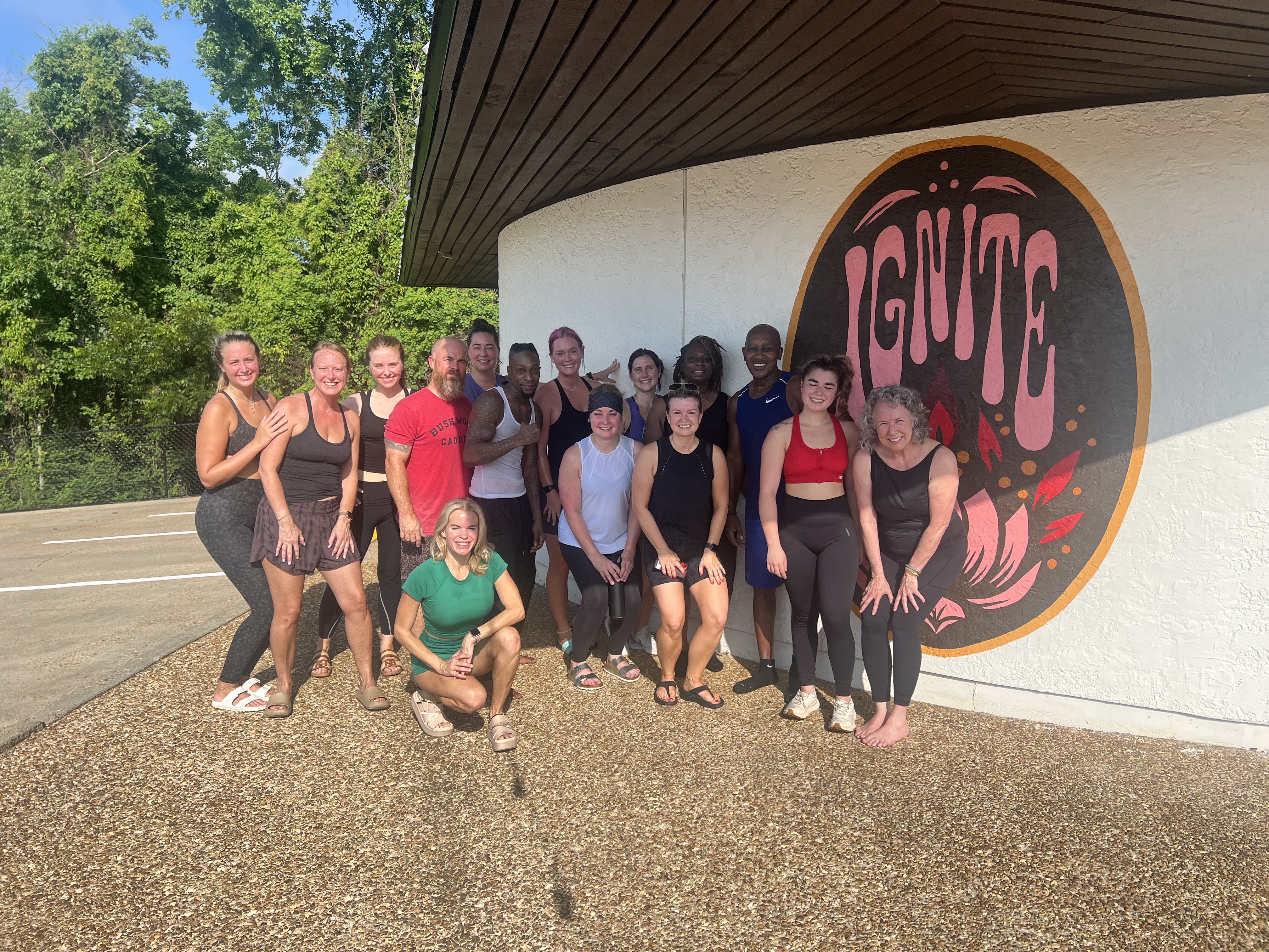 The Ignite community gathered outside the studio